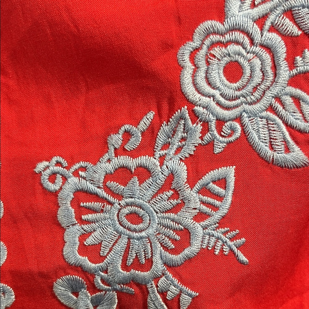 E2 Clothing Embroidered Orange Women's Top - Picture 4 of 4
